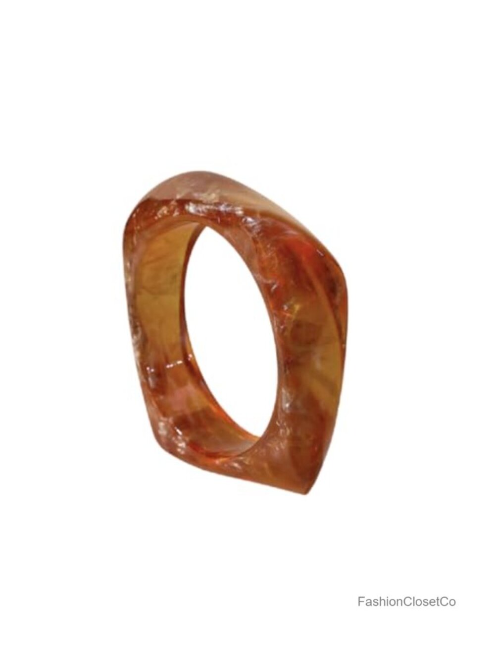 Chunky Acrylic Resin Bangle Bracelet Set - 5 Pack, Statement Plastic Wristbands